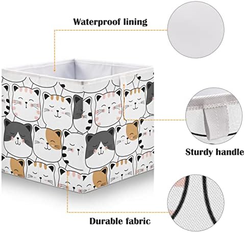 Emelivor slatka mačka kocka kanta za odlaganje sklopive kocke za odlaganje vodootporna korpa