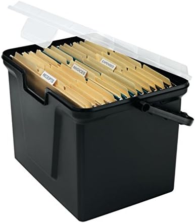 Office Depot® - kutija za datoteke - 30% reciklirana prenosiva kutija za datoteke, - Crna-10-3