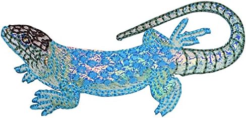 Sjajni plavi gušter sa vezenim aplikacijom - Reptil Biology Badge 3-3 / 8 - željezo na / šivati