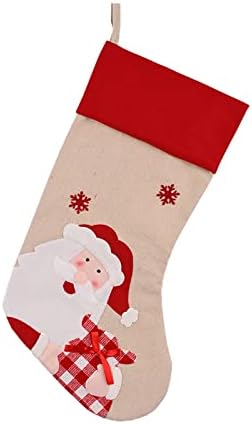 Xios božićni ukras velike čarape bodljikave čarape Božićni ukrasi Kućni odmor Božićni ukrasi za boci Viseći bal