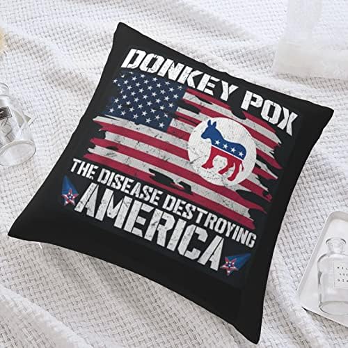 Kadeux Donkey Pox Bolest uništavanje Amerike 1 Jastuk za bacanje jastuka 18x18 inča jastuci za bacanje u umetanje