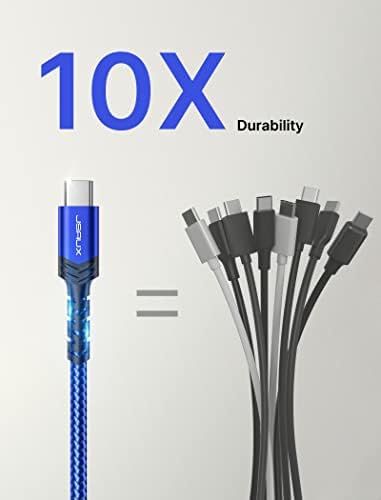 JSAUX USB C kabl [3-pakovanje 6.6ft], 3.1A USB-A do USB-C tipka za brzo punjenje TIP C Punjač