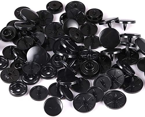 Crne snaps plastični gumbi zanimanje 24 T8 Snaps sa kliještima za štampu za plastične pukotine za šivanje