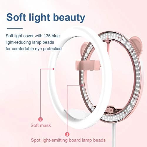 Czdyuf sklopivi LED prstenasti stalak za mobilni telefon trobojna Uvlačiva visina šminke online