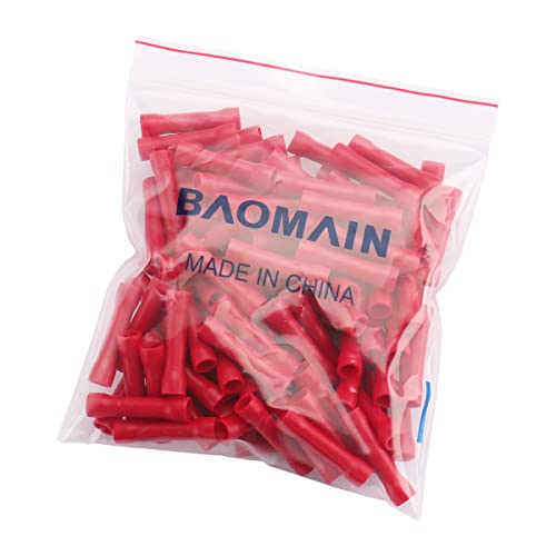 Baomain električni spojni spoj 22-16awg terminali, crveni, Bv1. 25 pakovanje od 200