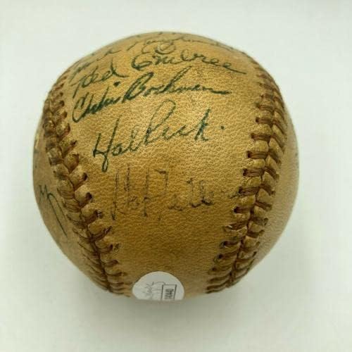 1947 Kleveland Indijanci tim je potpisao službenu američku ligu Baseball JSA COA - autogramirani bejzbol