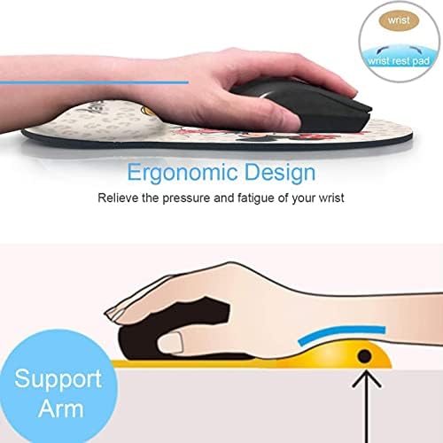 CapriceBlue ergonomski jastuk za miša s ručnom rukom koja odgovara slatkom podzemnu podlogu, miševi miševi