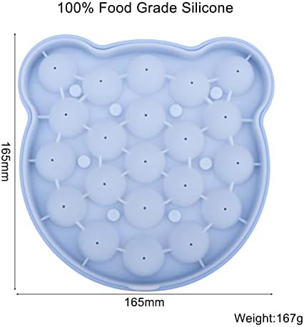 Dilovely silikonska okrugla kocka leda posuda za zamrzivač ladica za zamrzavanje hrane sa poklopcem plava