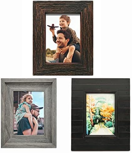 3 kom postavlja drvene okvire za slike prikaz fotografija 5x7inch rustikalni Framhouse okvir za fotografije