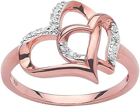 2023 Novi prsten kreativni nakit Gif Heart-to-Heart Love Angagement Dame Diamond Prsteni Opal kristalni
