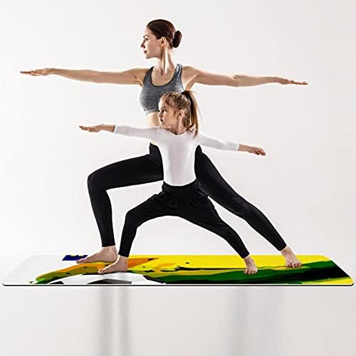 Debela neklizajuća Vježba & amp; fitnes 1/4 prostirka za jogu sa fudbalskim sportskim printom za Yoga