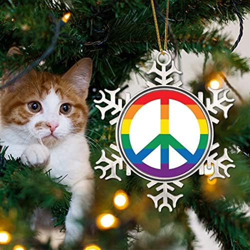Mir LGBTQ Božić ukrasi LGBTQ napredak Rainbow ponos Gay lezbejka Božić ukrasi poklon Gay Pride