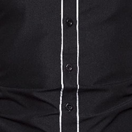 Muška modna košulja s dugim rukavima zakrpana s dugim rukavima Regularna fitna košulja bez obzira na košulju