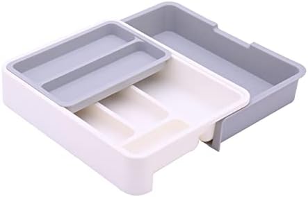 HornTide 3-u-1 posuda za pribor za jelo proširivi držač posuđa Organizator plastičnih kuhinjskih