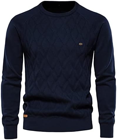 Xiaxogool muns crewneck džemper, muški ležerni kabelski pleteni džemper slim fit kintwear