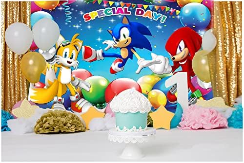 85x60 inča Sonic Backdrop Birthday Banner party dekoracije 7x5 ft jež Cartoon Happy Birthday