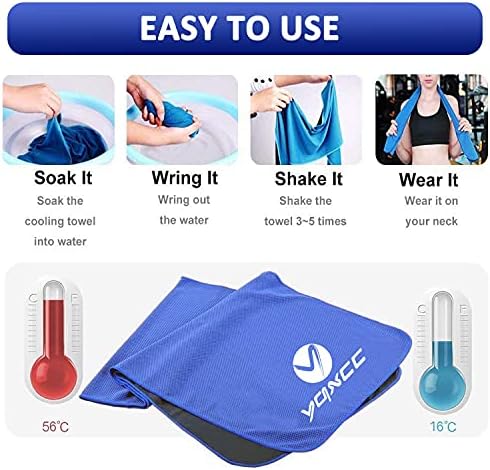 YQXCC 4 Pakovanje ručnika za hlađenje za vrat, ručnik za vrat, mikrofibar hladni ručnik za prozračan