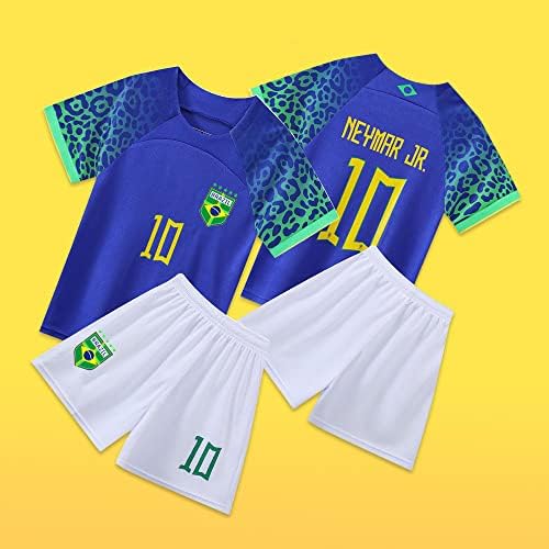 CASMYD Brazil Soccer Jersey + Hraštari Kids 2022 Svjetski kup Ney'marr 10 Fudbalski dres
