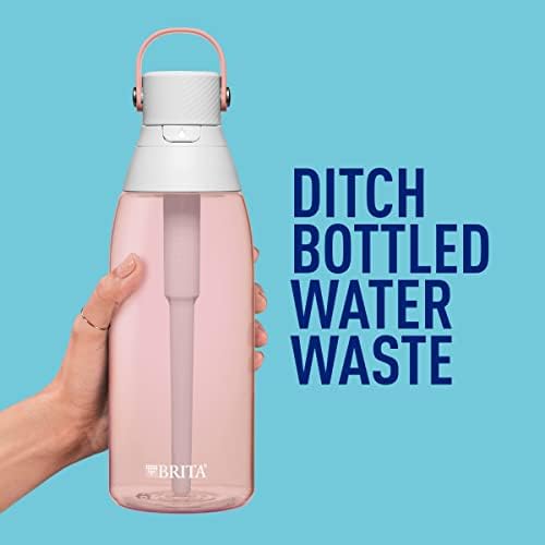 Brita izolovana filtrirana flaša vode sa slamkom, za višekratnu upotrebu, plastikom bez BPA, rumenilo,