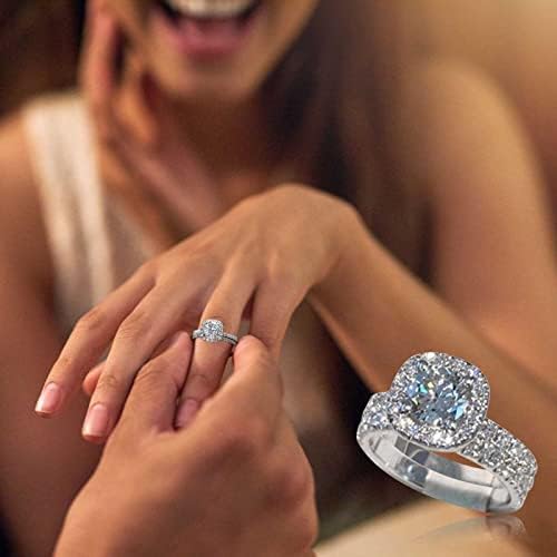 Vjenčani opseg za žene Prsten okrugli dijamantski vjenčani pojas Dijamantni prsten set za remontni