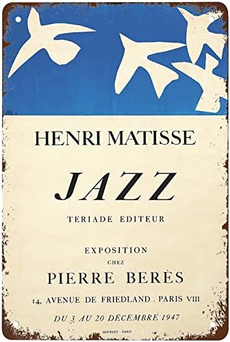 Funny Henri Matisse izložba 1947 znakovi zidni dekor Vintage metalni Limeni znak Art Poster Fun Cafe kućni