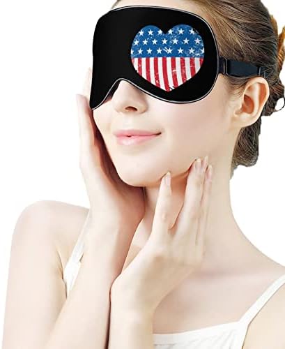 USA Amerika Retro Flag za spavanje za spavanje s podesivim kaišem mekog oka zatamnjenja za putanje za putovanja