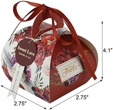 BeautyFlier 12pcs Mini kofer Favorit Box Party Favorit Candy Box Candy Boxes Papir DIY sa zlatnim