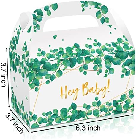 Zelenilo OH Baby Party Box oh Dekoracija za bebe za tuš za bebe Boxes 12pcs eukaliptus ostavlja