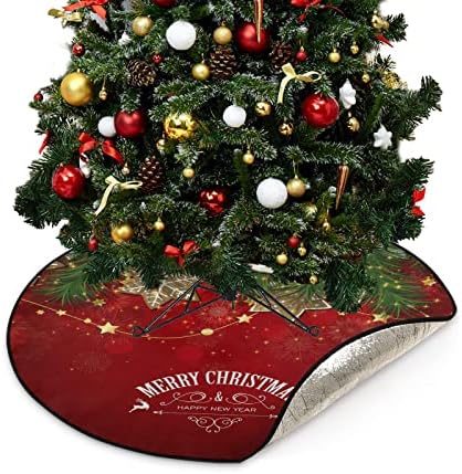 Božićno stablo Mat vodootporan, sretan božićna tema okrugla pod božićnim drvama za prostirku za poduzecne