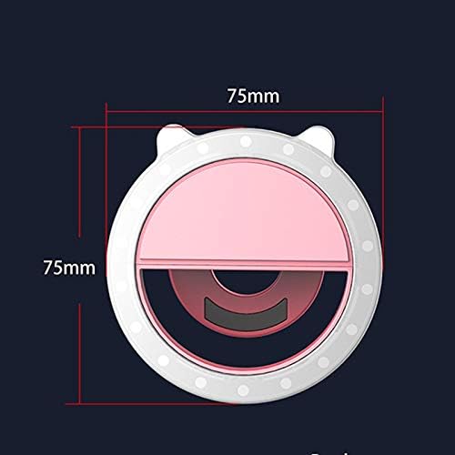 DLOETT Mini mobilni telefon LED Selfie Light Anchor Beauty Lens Artefakt za prenos uživo okrugli