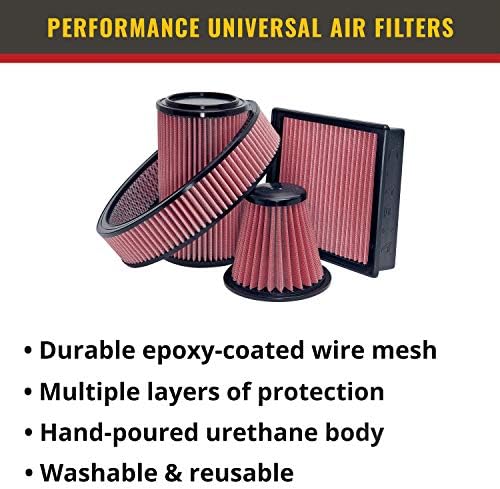 Airiaid 722-479 Univerzalni stezaljski filter za zrak: ovalna konusna; 6 u ID-u prirubnice; 7 visine; 9 u x 7,25 u bazi; 6,25 u x 3,75 na vrhu