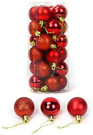 Nabian 24pcs 4/6 / 8cm Glitter Božić s razbijanja kuglice na ukrasima ukrasi višebojne ukrase stabla Viseći