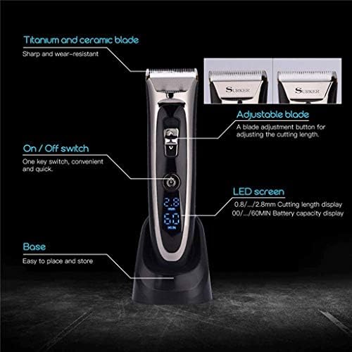 QUUL Akumulatorski trimer za kosu Pro Hair Clippers trimer za bradu za muškarce komplet za šišanje Akumulatorski