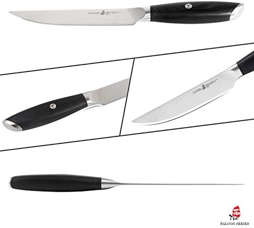 Tuo set noža za odreske-5 inčni kuhinjski set noža za odreske 4-njemački HC Čelični kuhinjski stol za večeru-puna
