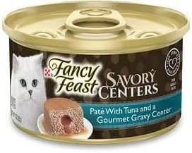 Fancy Feast pašteta mokra hrana za mačke, Slana centri pašteta sa tunjevinom i gurmanski Gravy Center 3 oz. 12