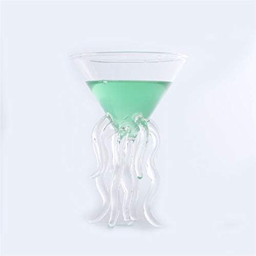 Hobotni koktel staklo, prozirni martini stakleni kreativni jellyfish Stakleni čaše sok od stakla za kuhinjsku
