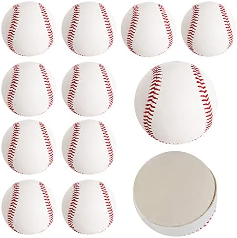 BkKack soft baseballs, T Ball Baseballs 12 paket Autograph bejzbol rasuti, standardne veličine kože beseballs