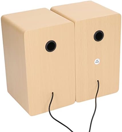 Vbestlife drveni računarski zvučnici, Mini USB žičani Bluetooth stoni Subwoofer, sa platnenim poklopcem