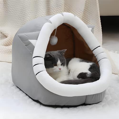 WOWOWMEOW mačka topli pećinski krevet dizajn životinja udoban plišani Igloo za mačke i male pse
