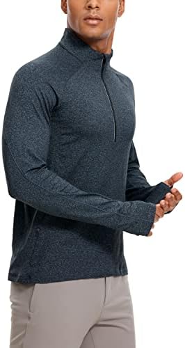 CRZ joga Muška polu-žulf pulover Atletic dugih rukava majica mogli se iz vrata 1/2 vježbanja trkaći dukserice