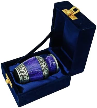 Male URNS Mini urne Mala kremacija urn u plavoj i vatri Crvena pogrebna urna za kućne ljubimce
