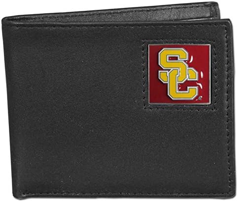 NCAA Siskiyou Sports Mens USC Trojans koža Bi-fold novčanik jedne veličine Crna