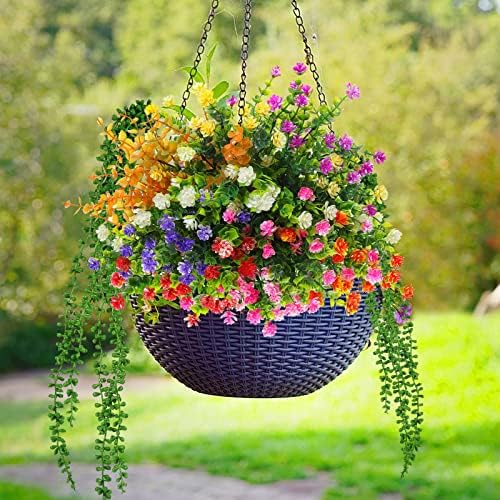 32 kom umjetno viseće biljke i vanjsko faux cvijeće za uređenje kućnih ukrasa Faux string lažni bokselišersko