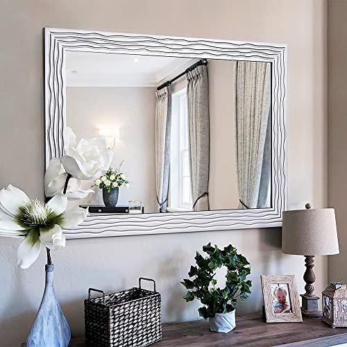 Chende srebrno zidno ogledalo za dekor dnevni boravak, veliko ogledalo za kupatilo 36X24 sa okvirom