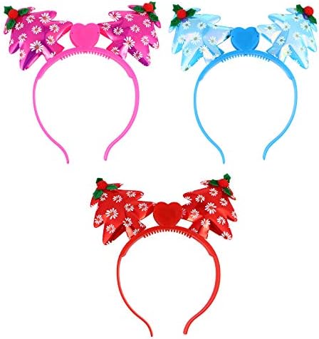 Galpada Božićne ukrase 3pcs Creative Hair Hoops Party LED božićne stablo Headress