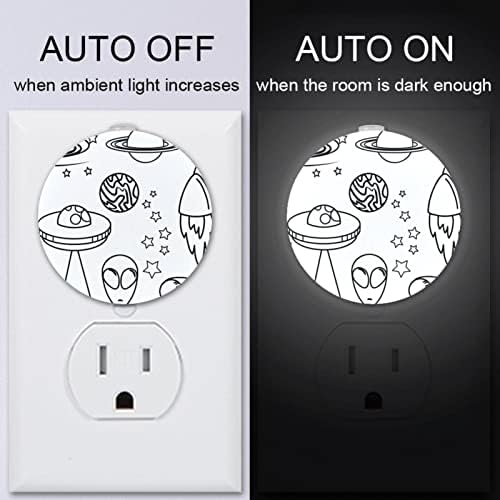 2 paket Plug-in noćno svjetlo LED noćno svjetlo sa senzorom sumraka do zore za dječiju sobu, rasadnik, kuhinju,