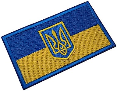 2pcs Ukrajina Morale zastava vezene zakrpe učvršćivača i petlje učvršćivač ukrajinskih država taktička