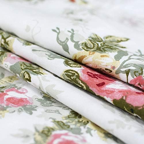 Uning Seoskim posteljinom Bijeli cvjetni prekrivač pokrivač 3 komada pamuk Vintage Rose