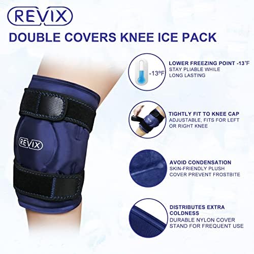 REVIX višekratni paket leda za koljena za ozljede i gel ledeni oblog za noge, kukove, butine