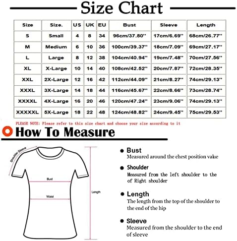 Plus veličine vrhova za žene američke dnevne majice 4. srpnja okrugli vrat kratkih rukava majica Ležerne